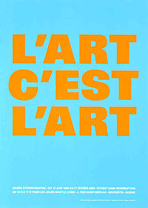 l'art c'est l'art l'art c'est l'art