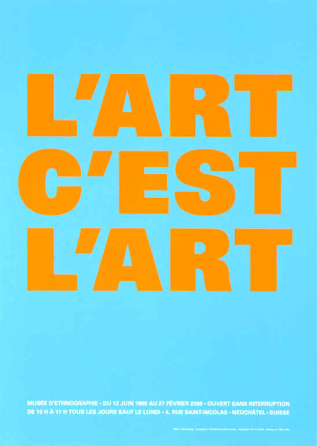 affiche L'art c'est l'art